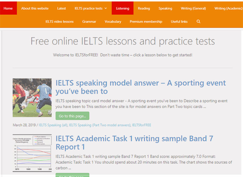 IELTS For Free - Luyện thi IELTS online miễn phí