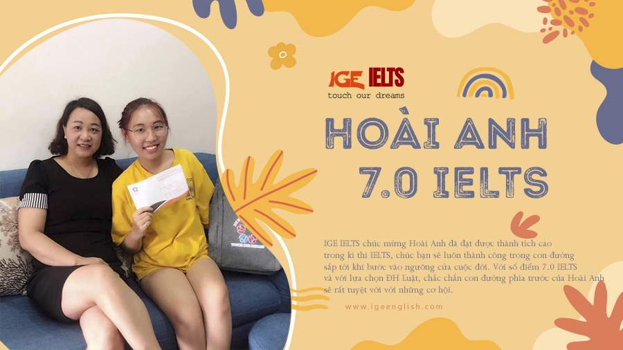 trương hà hoài anh đạt 7.0 ielts